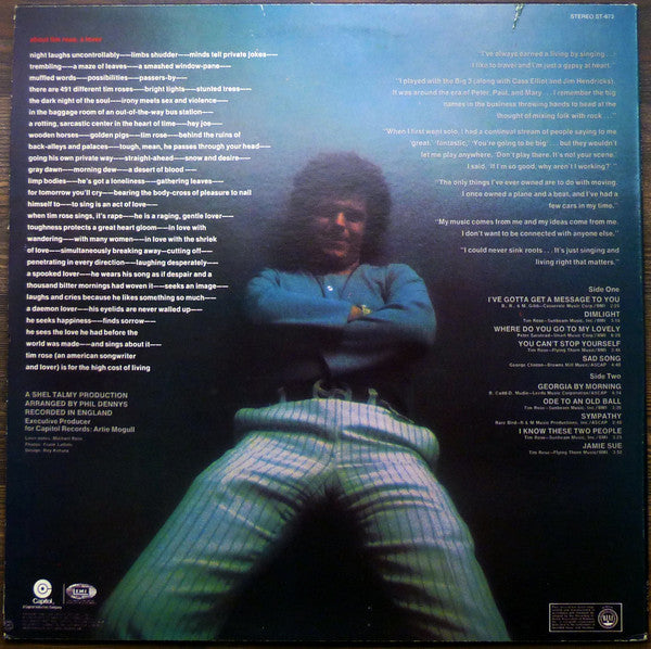 Tim Rose ~ Love, A Kind Of Hate Story (Vinyl) - Djungel & Jazz