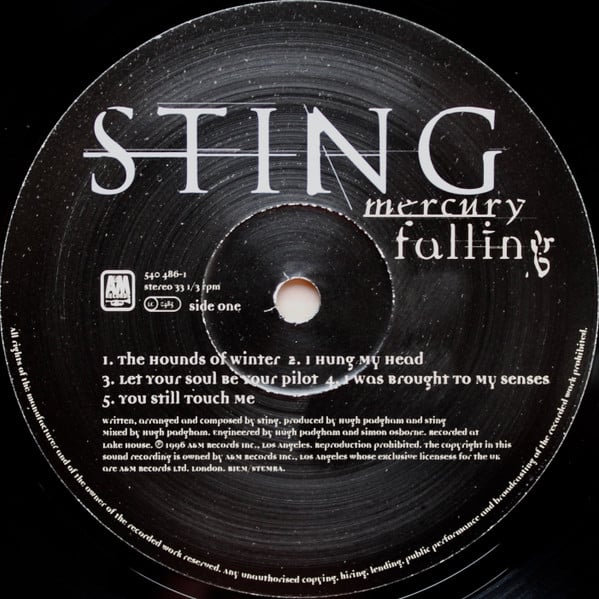 Sting ~ Mercury Falling (Vinyl) - Djungel & Jazz