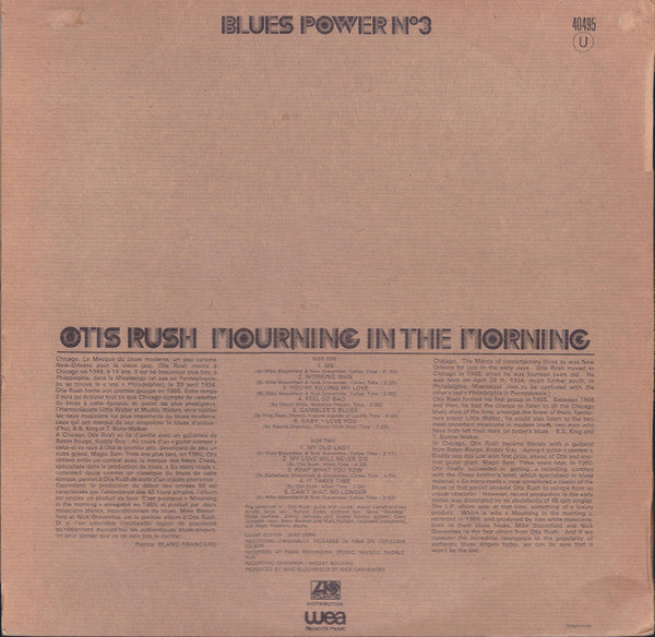 Otis Rush ~ Mourning In The Morning (Vinyl) - Djungel & Jazz