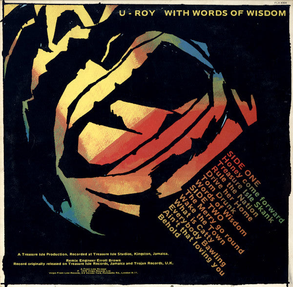 U-Roy : With Words Of Wisdom (LP, Album, RE)