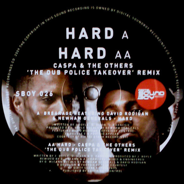 Breakage Featuring Newham Generals & David Rodigan : Hard (12", Single)