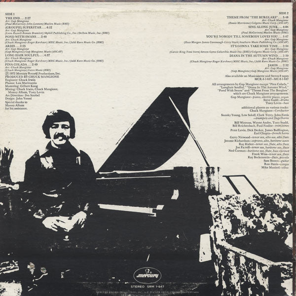 Gap Mangione ~ Sing Along Junk (Vinyl) - Djungel & Jazz