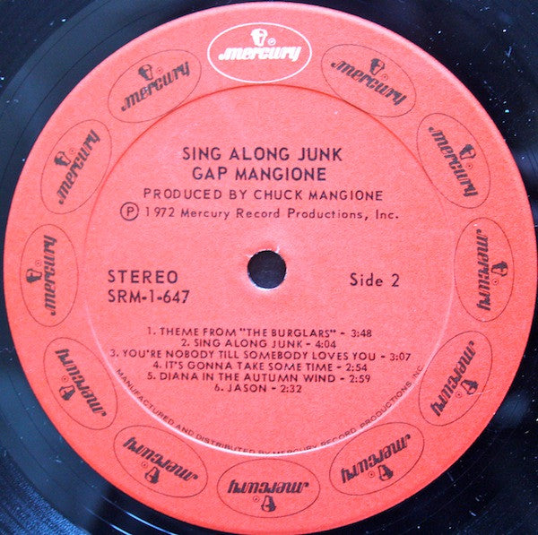 Gap Mangione ~ Sing Along Junk (Vinyl) - Djungel & Jazz