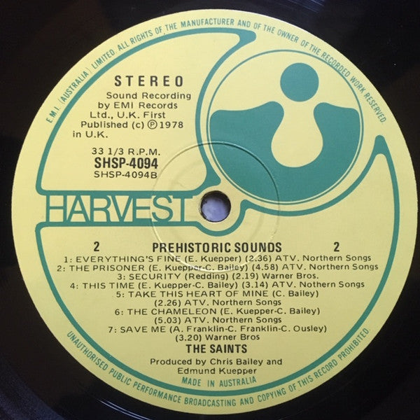 The Saints ~ Prehistoric Sounds (Vinyl) - Djungel & Jazz