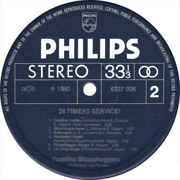 Vazelina Bilopphøggers ~ 24 Timers Service (Vinyl) - Djungel & Jazz