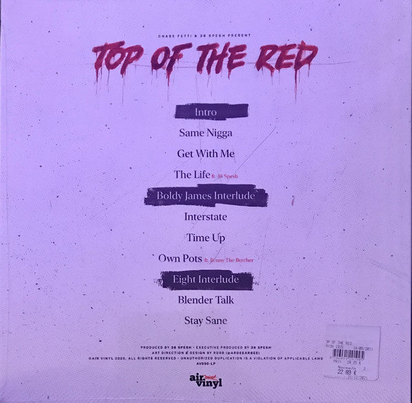 Chase Fetti & 38 Spesh ~ Top Of The Red (Vinyl) - Djungel & Jazz
