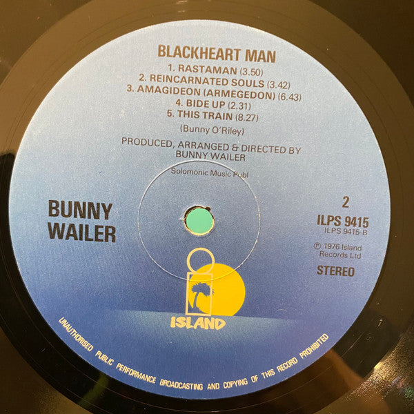 Bunny Wailer ~ Blackheart Man (Vinyl) - Djungel & Jazz