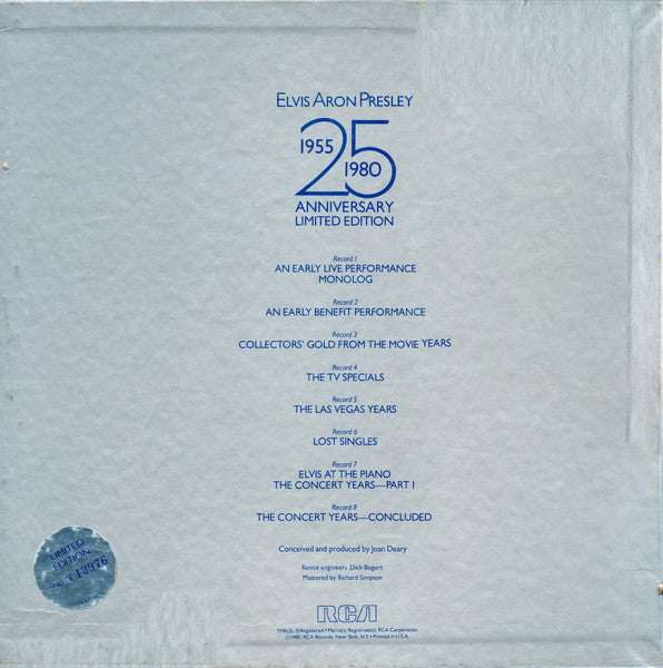 Elvis Aron Presley ~ Elvis Aron Presley (1955-1980 - 25 Anniversary) (Vinyl) - Djungel & Jazz