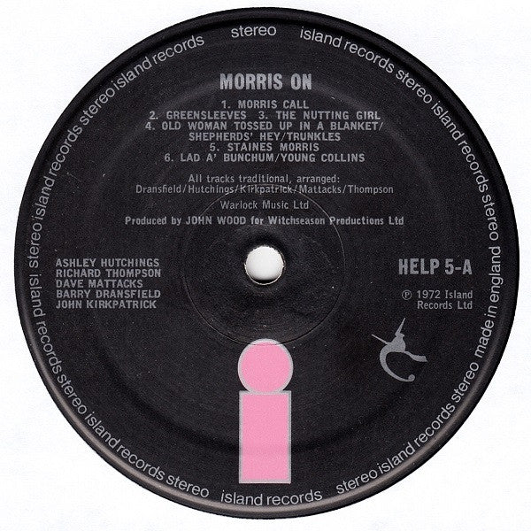 Ashley Hutchings • Richard Thompson • Dave Mattacks • John Kirkpatrick • Barry Dransfield ~ Morris On (Vinyl) - Djungel & Jazz