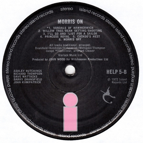 Ashley Hutchings • Richard Thompson • Dave Mattacks • John Kirkpatrick • Barry Dransfield ~ Morris On (Vinyl) - Djungel & Jazz