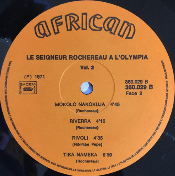 Le Seigneur Rochereau ~ Le Seigneur Rochereau Á Olympia Vol. 2 (Vinyl) - Djungel & Jazz