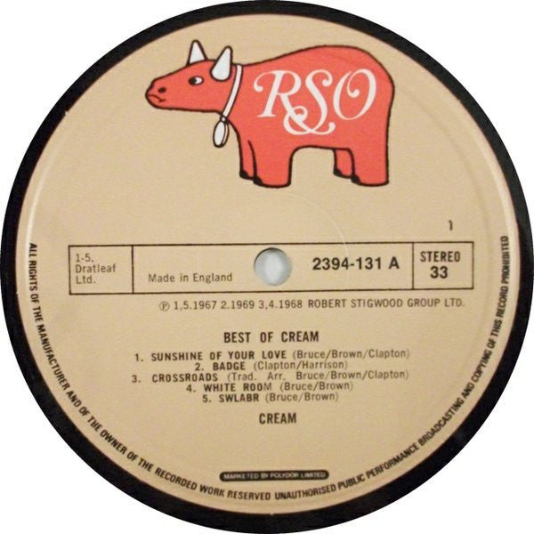 Cream ~ Best Of Cream (Vinyl) - Djungel & Jazz
