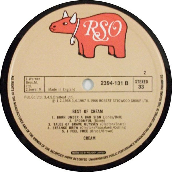 Cream ~ Best Of Cream (Vinyl) - Djungel & Jazz