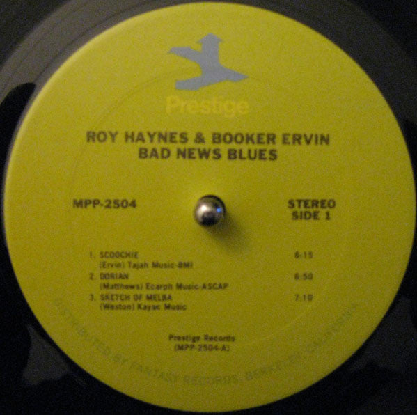 Roy Haynes And Booker Ervin ~ Bad News Blues (Vinyl) - Djungel & Jazz