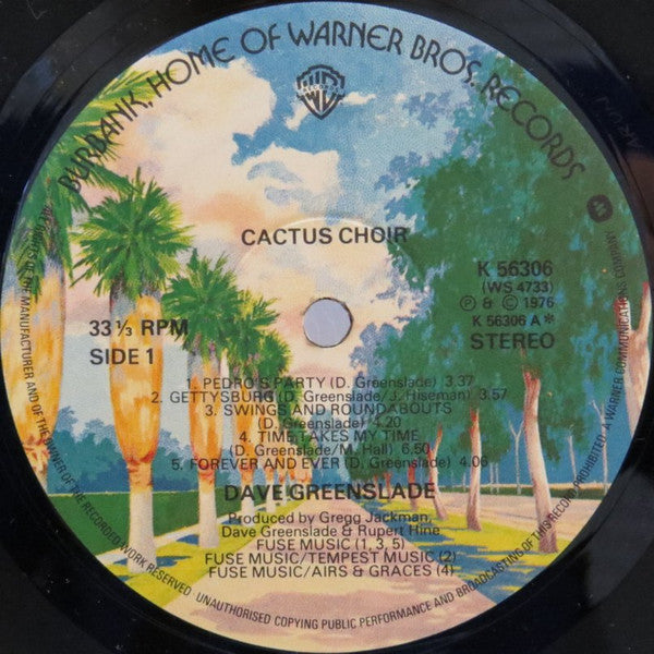 Dave Greenslade ~ Cactus Choir (Vinyl) - Djungel & Jazz