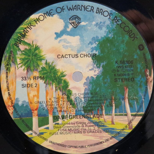 Dave Greenslade ~ Cactus Choir (Vinyl) - Djungel & Jazz