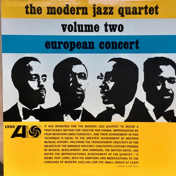 The Modern Jazz Quartet : European Concert: Volume Two (LP, Album, Mono, 1st)