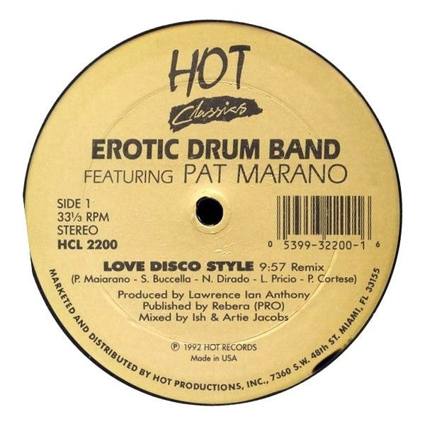 Erotic Drum Band Featuring Pat Marano : Love Disco Style (12", RE)