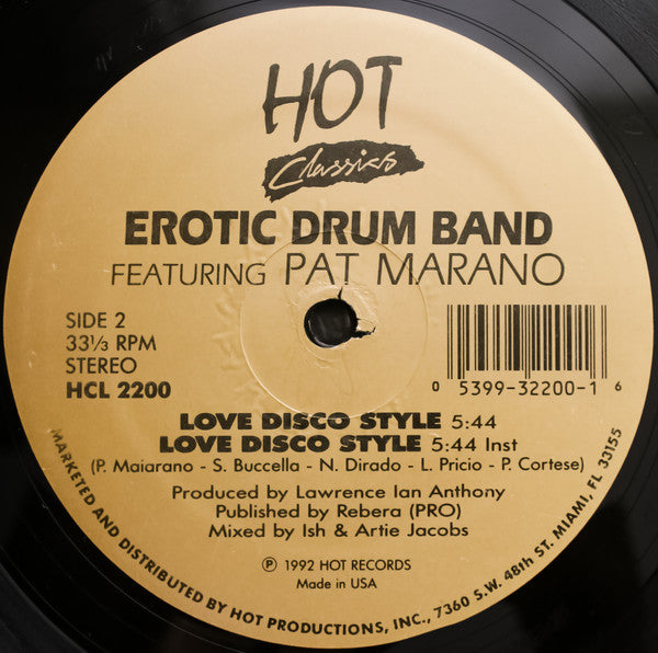 Erotic Drum Band Featuring Pat Marano : Love Disco Style (12", RE)