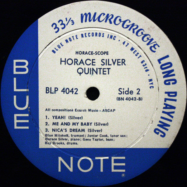 The Horace Silver Quintet ~ Horace-Scope (Vinyl) - Djungel & Jazz