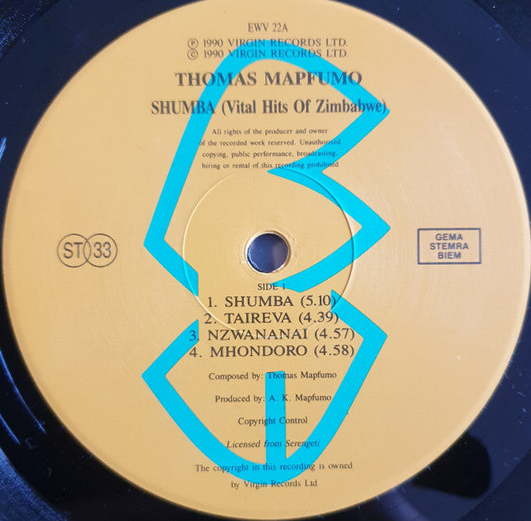 Thomas Mapfumo ~ Shumba (Vital Hits Of Zimbabwe) (Vinyl) - Djungel & Jazz