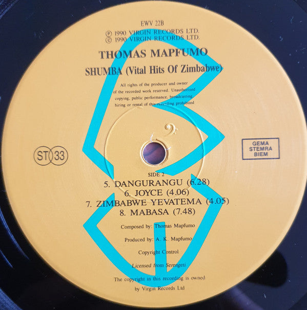 Thomas Mapfumo ~ Shumba (Vital Hits Of Zimbabwe) (Vinyl) - Djungel & Jazz
