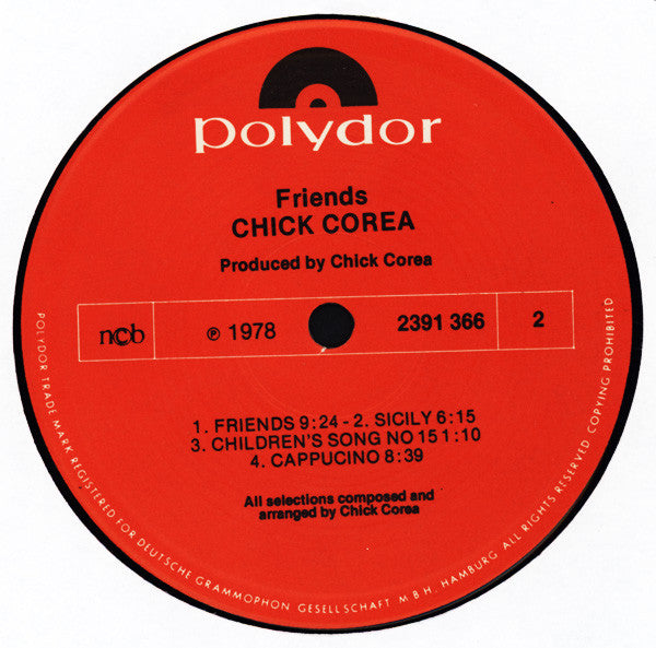 Chick Corea : Friends (LP, Album)