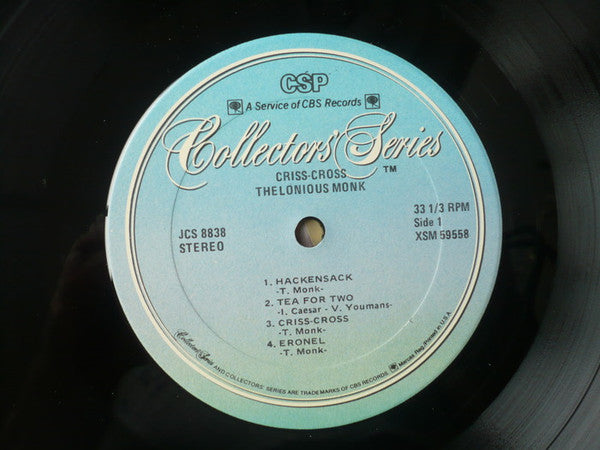 Thelonious Monk : Criss-Cross (LP, Album, RE)