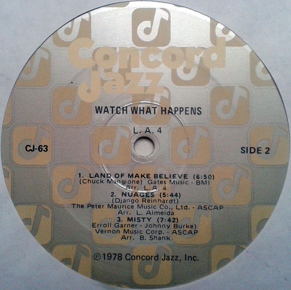 L.A.4 ~ Watch What Happens (Vinyl) - Djungel & Jazz