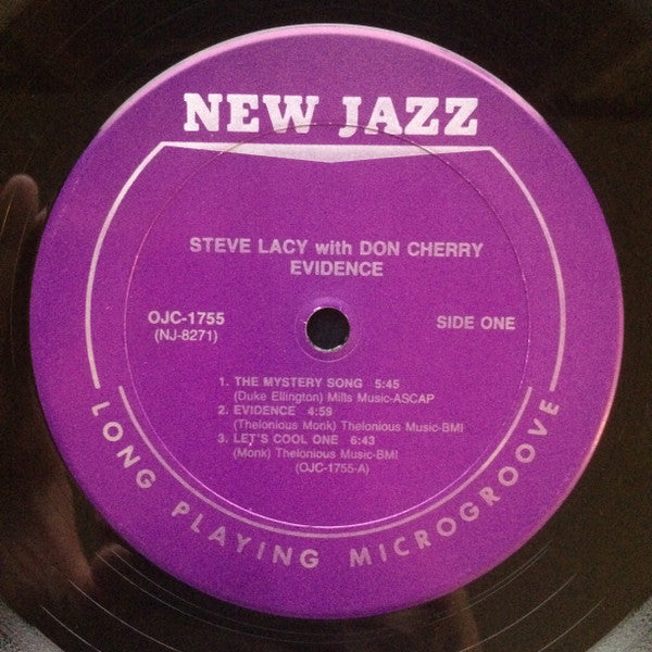Steve Lacy with Don Cherry ~ Evidence (Vinyl) - Djungel & Jazz
