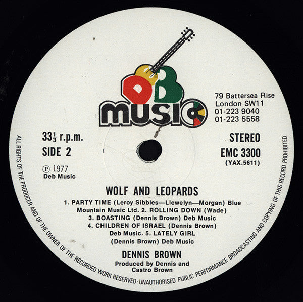 Dennis Brown : Wolf & Leopards (LP, Album, RE)