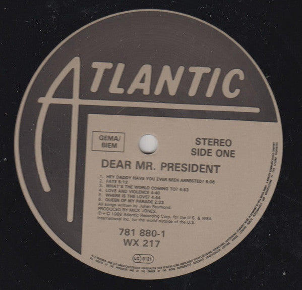 Dear Mr. President : Dear Mr. President (LP, Album)