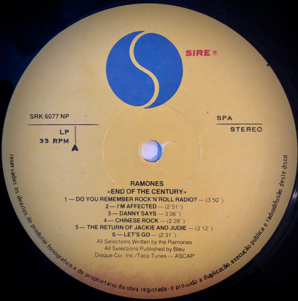 Ramones ~ End Of The Century (Vinyl) - Djungel & Jazz