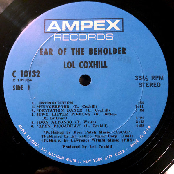 Lol Coxhill ~ Ear Of Beholder (Vinyl) - Djungel & Jazz