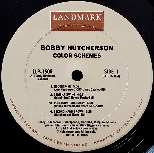 Bobby Hutcherson ~ Color Schemes (Vinyl) - Djungel & Jazz