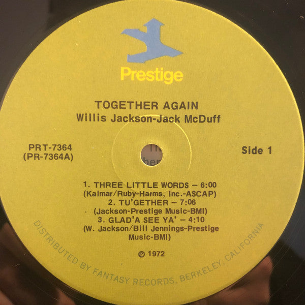 Willis Jackson With Brother Jack McDuff ~ Together Again! (Vinyl) - Djungel & Jazz