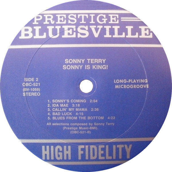 Sonny Terry ~ Sonny Is King (Vinyl) - Djungel & Jazz