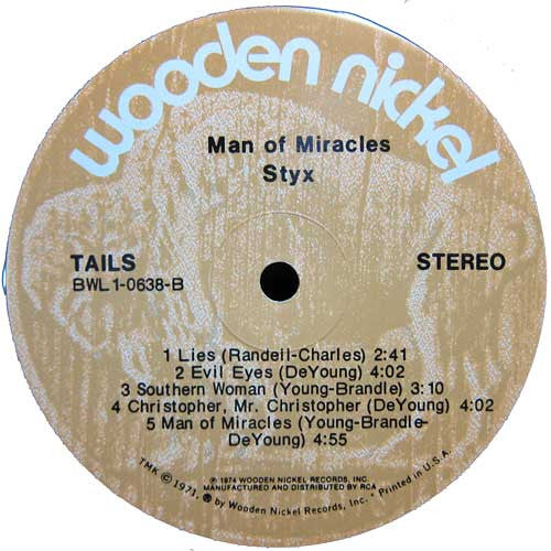 Styx ~ Man Of Miracles (Vinyl) - Djungel & Jazz