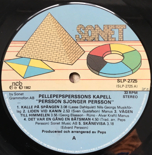 Pellepepsperssons Kapell ~ Persson Sjonger Persson (Vinyl) - Djungel & Jazz