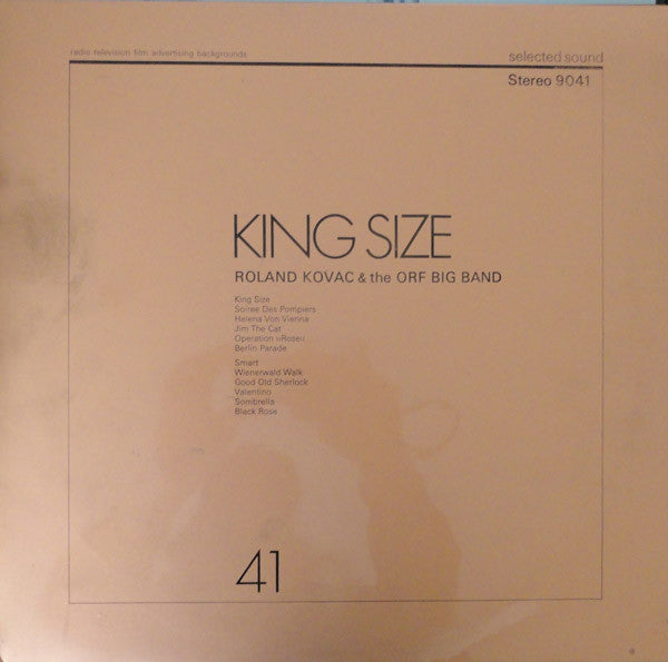 Roland Kovac & ORF Big Band ~ King Size (Vinyl) - Djungel & Jazz