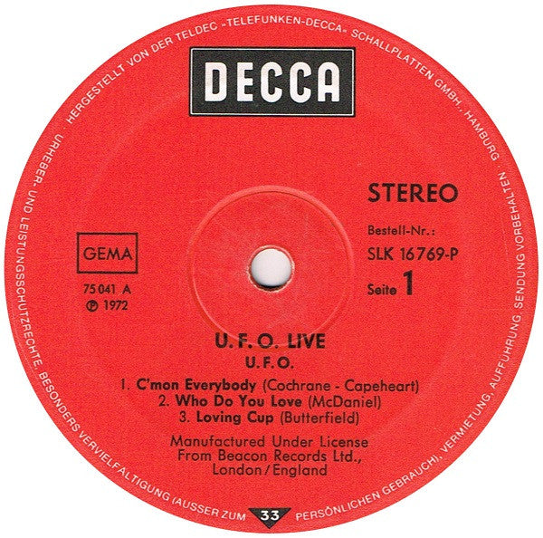 UFO  ~ Live (Vinyl) - Djungel & Jazz
