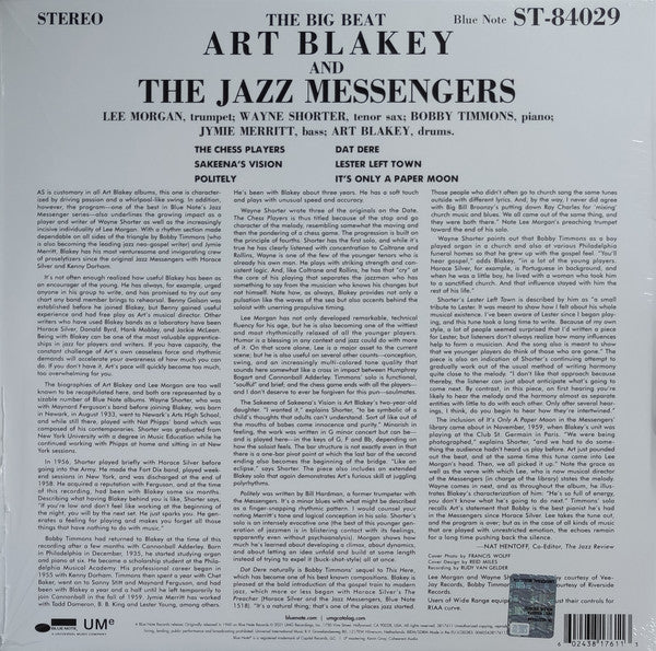 Art Blakey & The Jazz Messengers ~ The Big Beat (Vinyl) - Djungel & Jazz