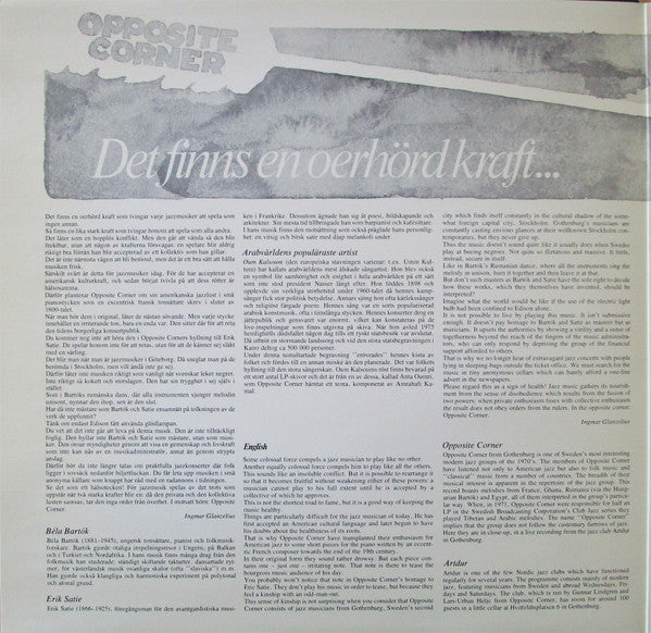 Opposite Corner ~ Opposite Corner (Vinyl) - Djungel & Jazz