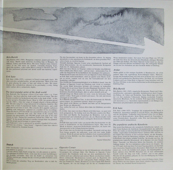 Opposite Corner ~ Opposite Corner (Vinyl) - Djungel & Jazz