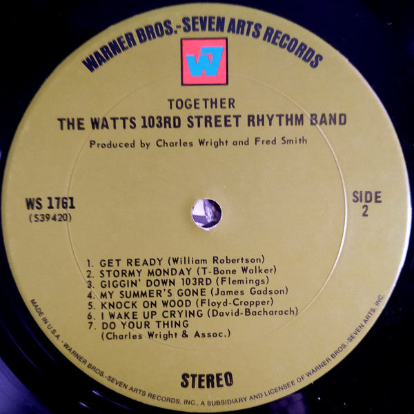 Charles Wright & The Watts 103rd St Rhythm Band ~ Together (Vinyl) - Djungel & Jazz