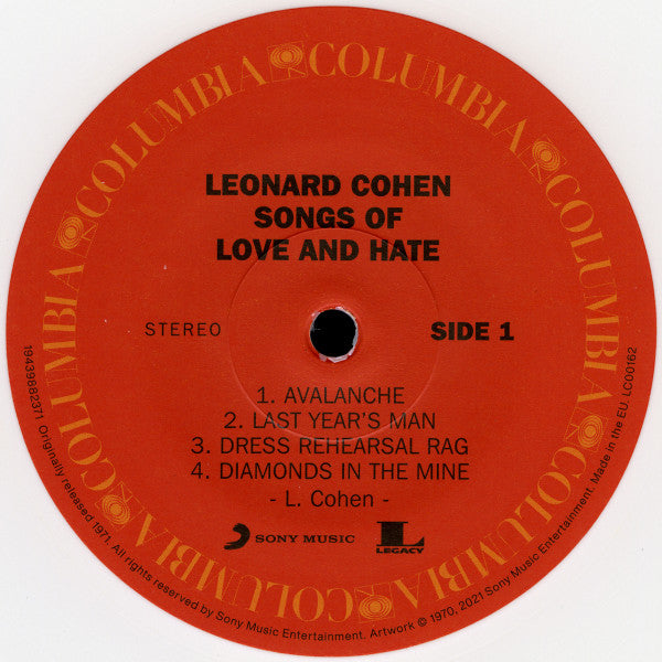 Leonard Cohen ~ Songs Of Love And Hate (Vinyl) - Djungel & Jazz