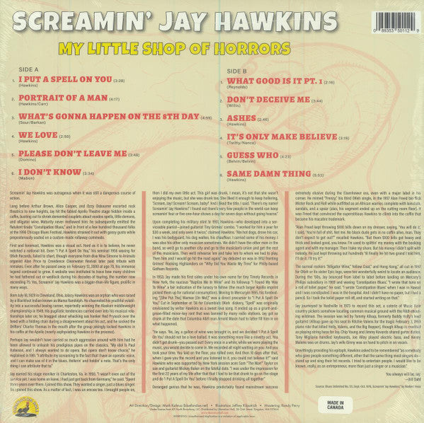 Screamin' Jay Hawkins ~ My Little Shop of Horrors (Vinyl) - Djungel & Jazz