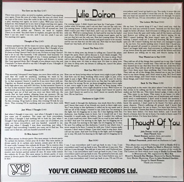 Julie Doiron ~ I Thought Of You (Vinyl) - Djungel & Jazz