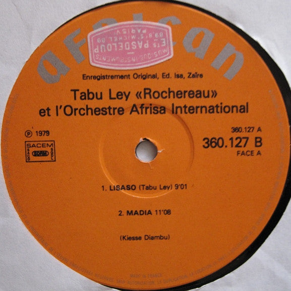 Tabu Ley Rochereau Et Orchestre Afrisa L'International ~ Tabu Ley (Vinyl) - Djungel & Jazz