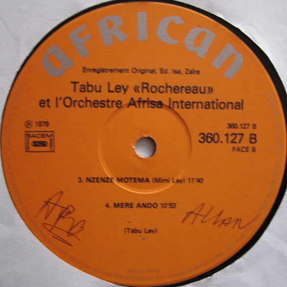 Tabu Ley Rochereau Et Orchestre Afrisa L'International ~ Tabu Ley (Vinyl) - Djungel & Jazz